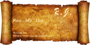 Rex Júlia névjegykártya